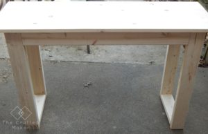 Assemble and Unfinished Console Table - The Crafted Maker