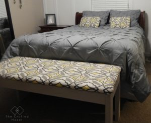 DIY Fabric Covered Dressing Bench - Free Plans