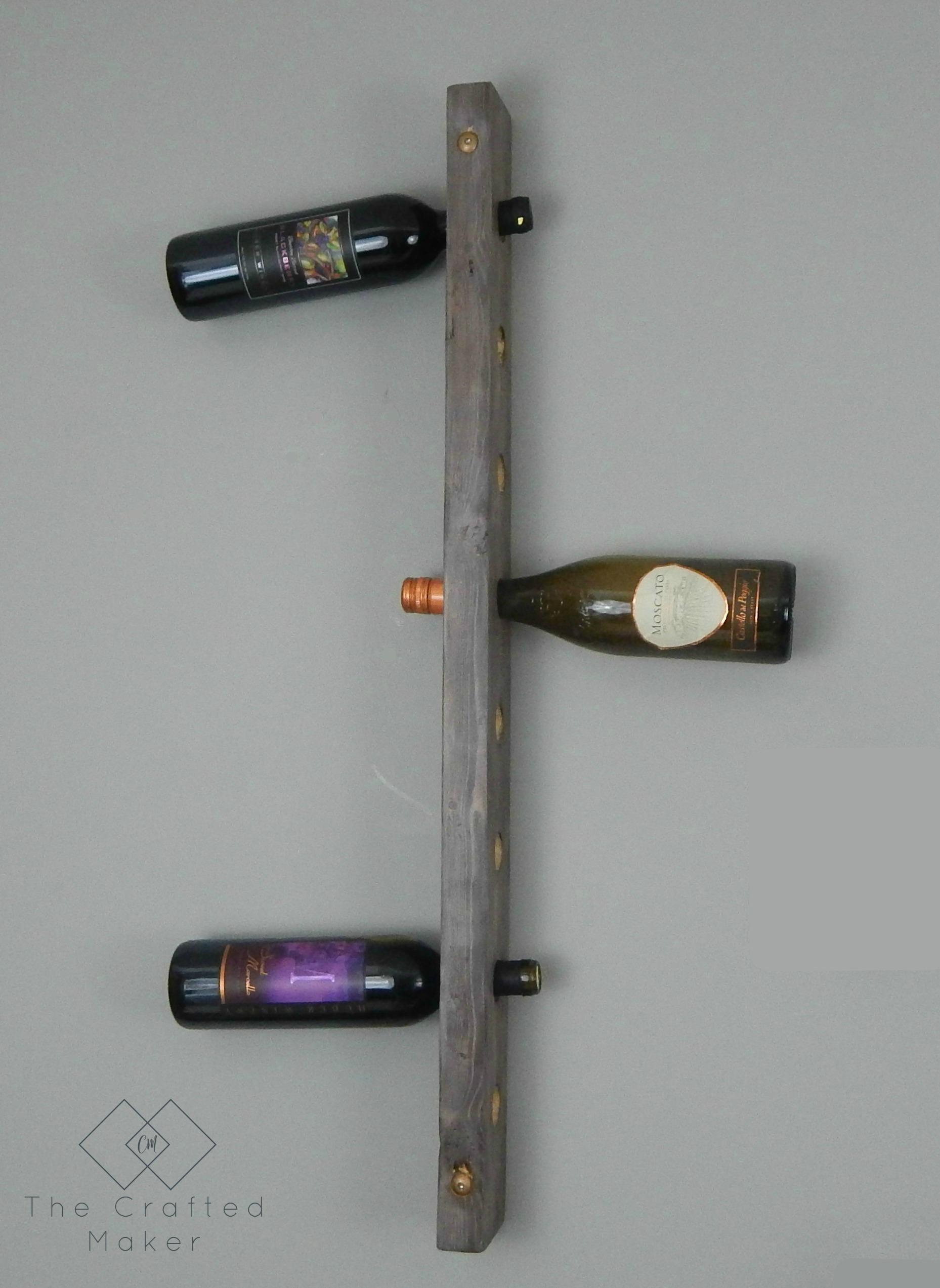 DIY HANGING WINE RACK