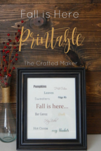 There are so many cozy aspects of fall such as sweaters, warm apple cider, and boots! This FREE printable is a great way to decorate for fall.