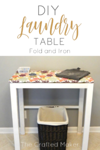 Laundry is a chore many people don't enjoy doing, so why not make it as fun and convenient as possible. How about a colorful place to fold and iron!
