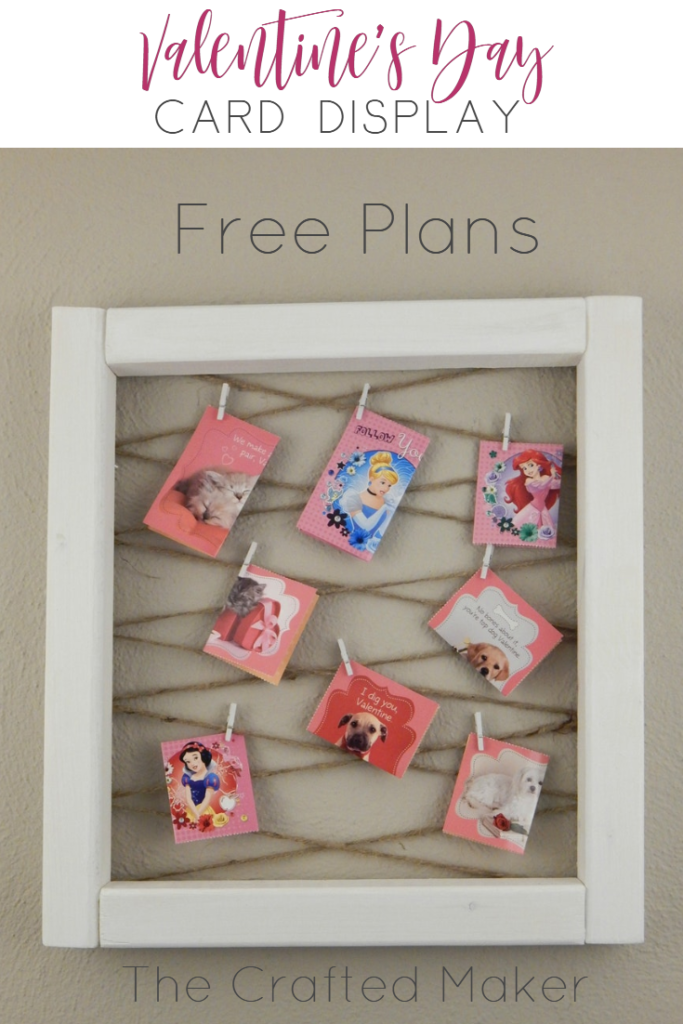 Quick and easy project to display all of those adorable Valentine cards children receive from friends and family. Super simple to make with just a few cuts.