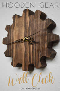 Give your workshop some character with this wooden gear wall clock. This is an easy DIY project that is completely customizable in size and design!