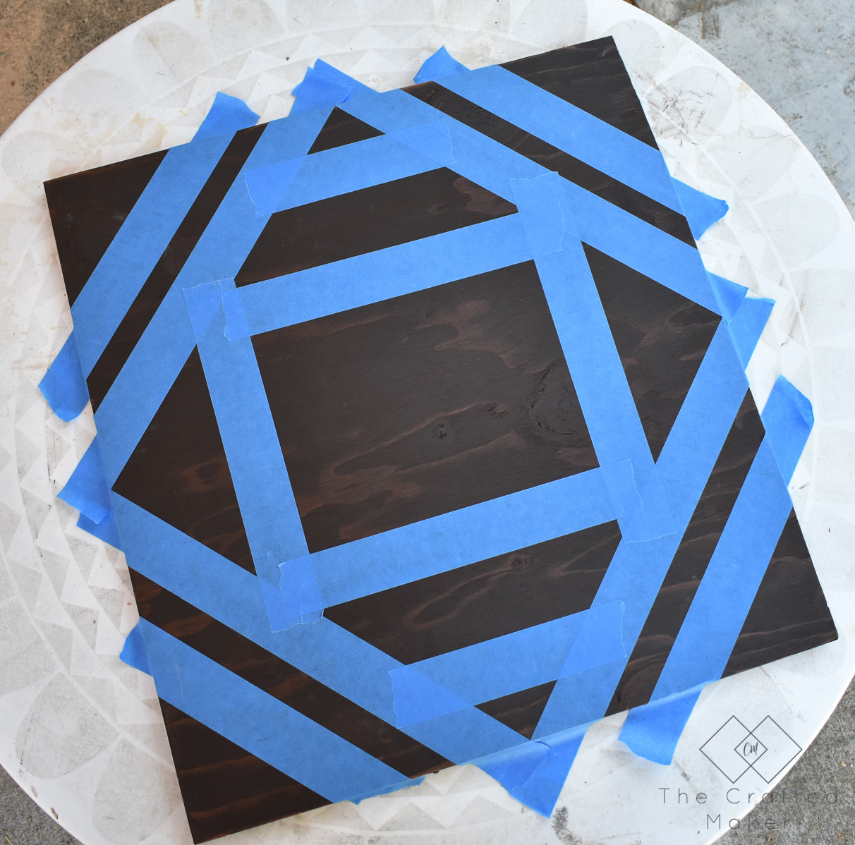 Make this fun geometric scrap wood wall art with scrap wood and paint you already have on hand. This is a quick, colorful, and creative afternoon project!