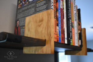 This Scrappy Saturday project is sliding bookends for open shelving. These sliding bookends are a great addition to any room with open shelving. This is a fun and quick project to complete!