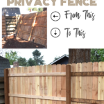 Privacy fences are a great thing to have, but they can get damaged over time from the elements. Here is how to repair a privacy fence. #homerepair #privacyfence #fixingafence #outdoorprojects